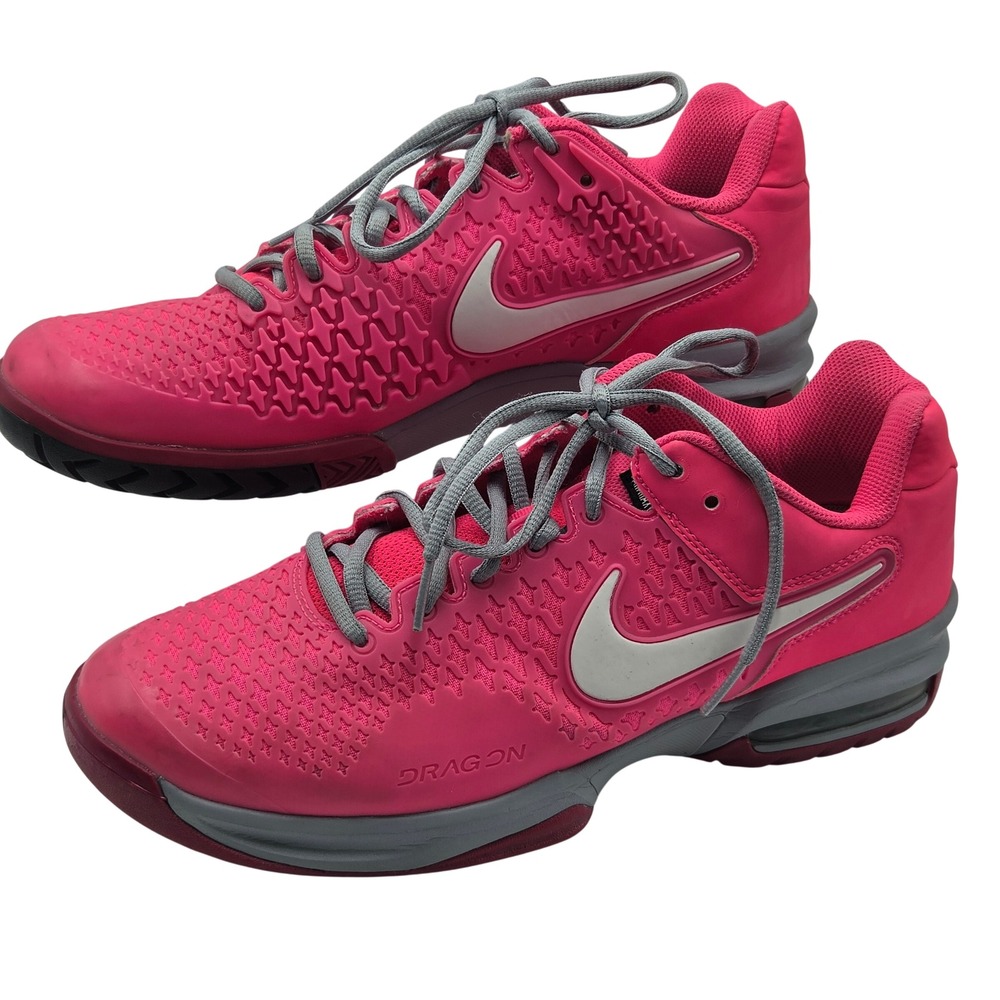Nike Air Max Cage Dragon Shoes Womens 10.5 Pink Grey Tennis 554874-610